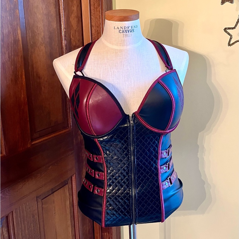 Undergirl DC Comics Batman Harley Quinn Corset Top Juniors Size Large